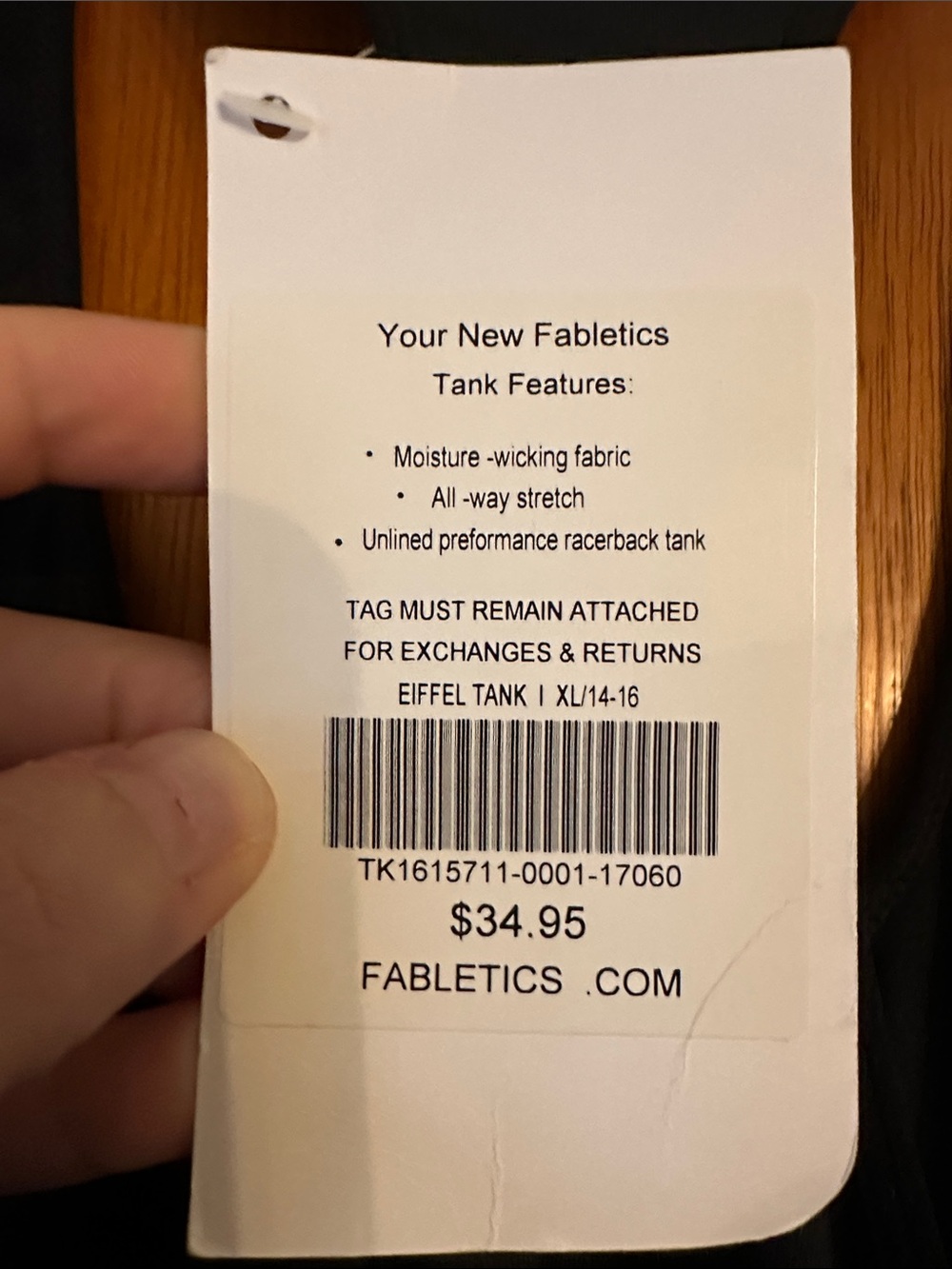 Fabletics Black Racerback Performance Tank Top - Picture 5 of 5